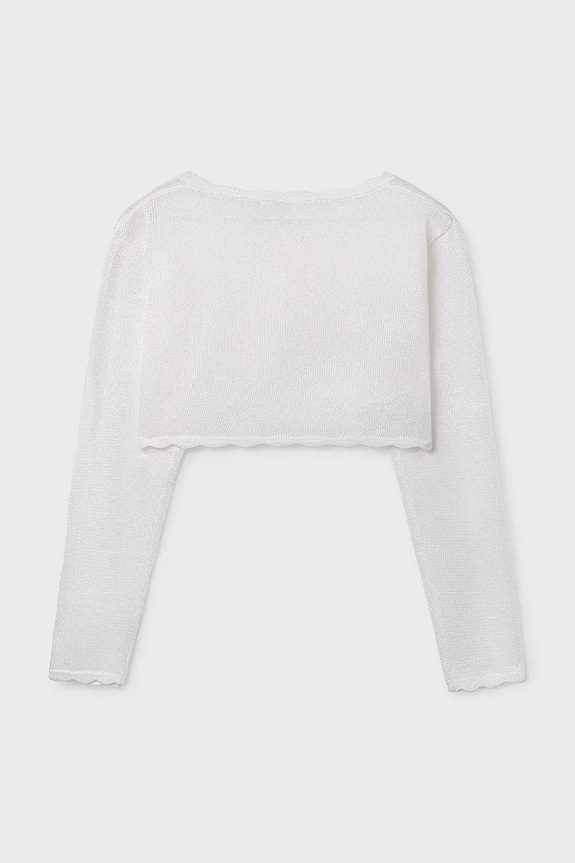 Mayoral cardigan per bambini 332.8A.Junior.PPY2 beige SS26