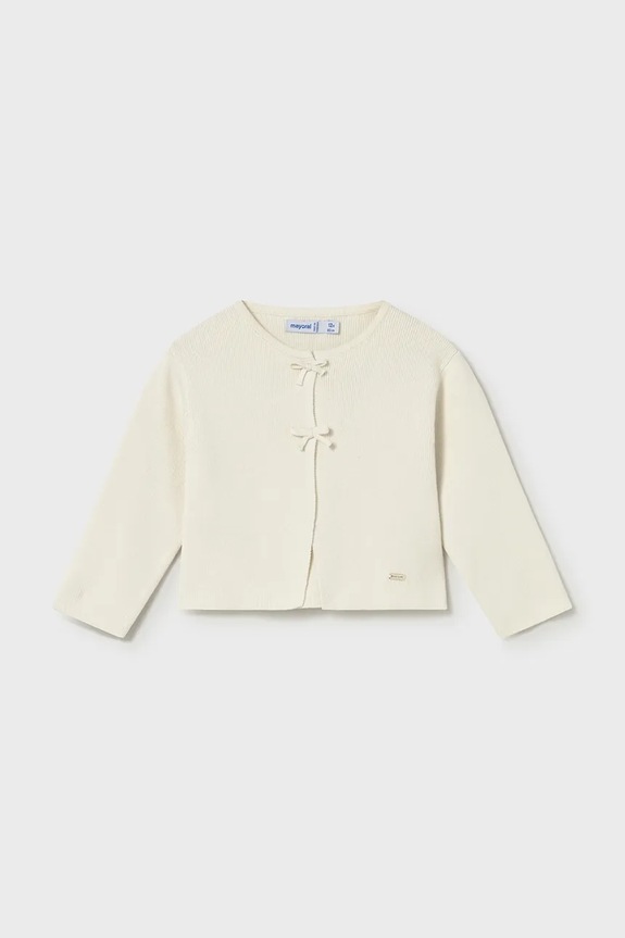 Mayoral cardigan di cotone bambino/a medio spessore beige 1307.4F.Baby.PPY2