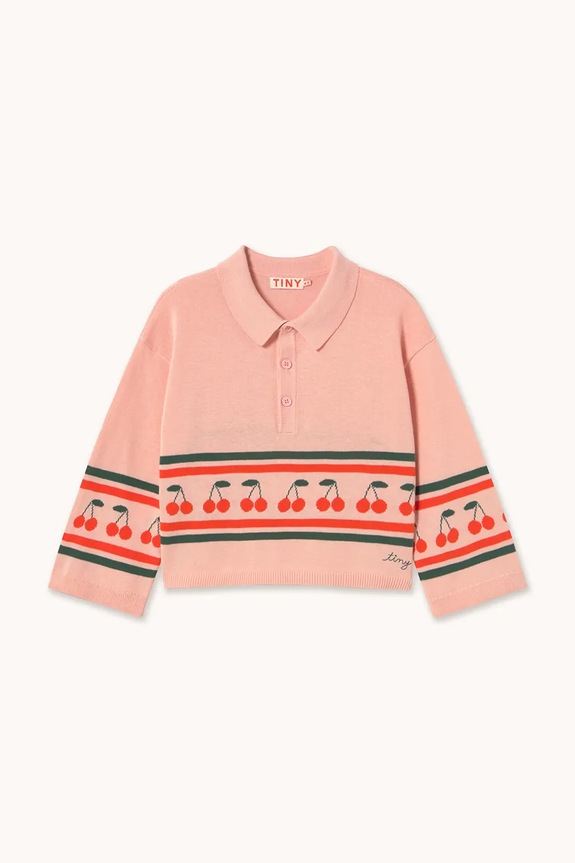 Tinycottons pulover de bumbac pentru copii CHERRIES SWEATER SS26.409 roz SS26