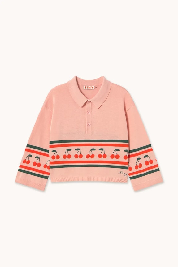 Tinycottons pulover de bumbac pentru copii CHERRIES SWEATER SS26.409 roz SS26