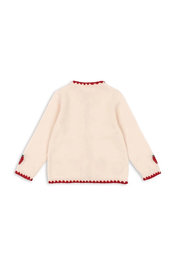 Dievča Detský vlnený kardigan Konges Sløjd COLLETTE CARDIGAN KS104749.PPY2 béžová
