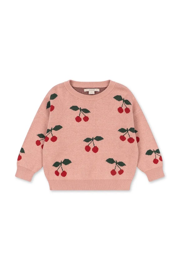 Detský sveter Konges Sløjd LAPIS LUREX BLOUSE stredne hrubá ružová KS104928.PPY2