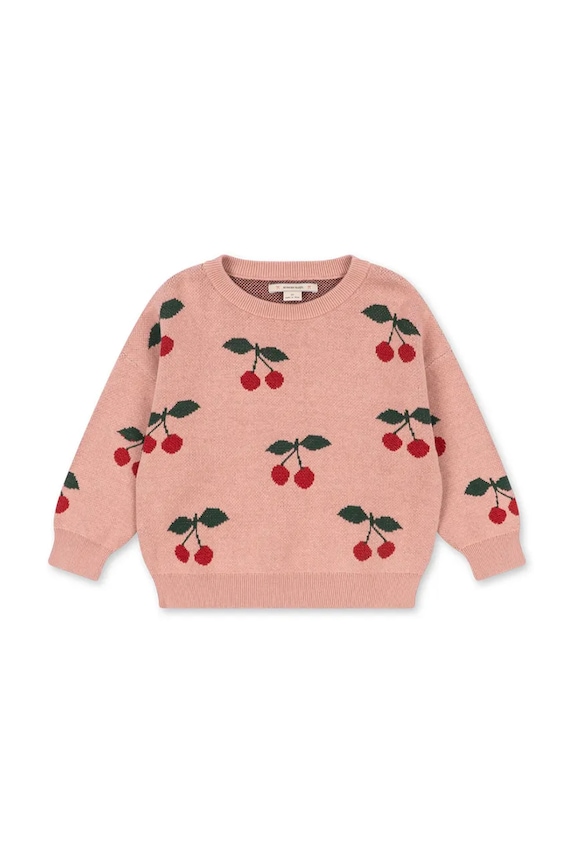 Detský sveter Konges Sløjd LAPIS LUREX BLOUSE stredne hrubá ružová KS104928.PPY2