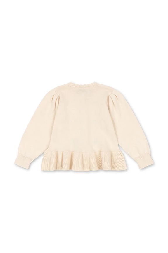 Konges Sløjd cardigan din bumbac pentru copii SOLEIL CARDIGAN GOTS KS105083.PPY2 bej SS26