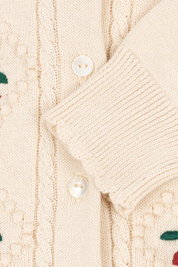 Konges Sløjd cardigan din bumbac pentru copii SOLEIL CARDIGAN GOTS bej KS105083.PPY2
