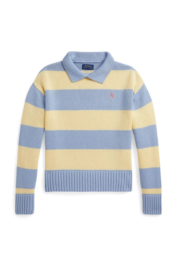 Παιδικό βαμβακερό πουλόβερ Polo Ralph Lauren 313A11257001 μπλε SS26