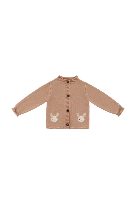 Pamučni kardigan za bebe Donsje Danta Cardigan Fluffy Bunny 3047201 narančasta SS26