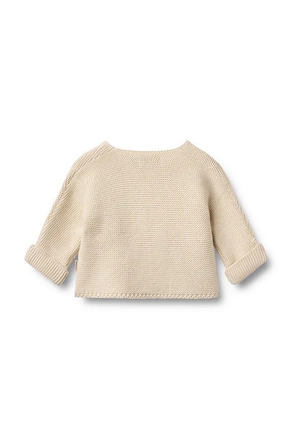 Wheat cardigan din bumbac pentru bebeluși 6585.560.GOTS bej SS26