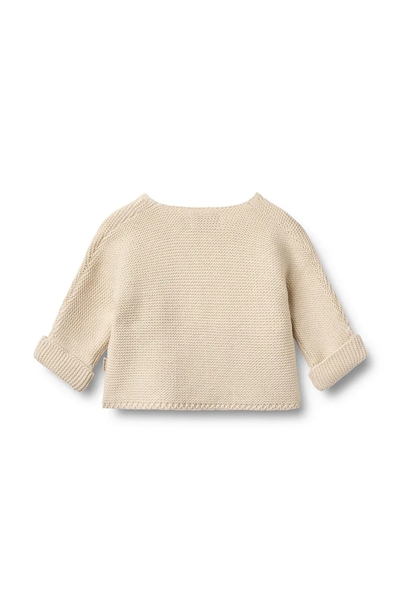 Wheat cardigan din bumbac pentru bebeluși 6585.560.GOTS bej SS26