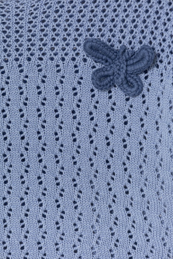 Dziewczynka United Colors of Benetton sweter dziecięcy bawełniany 120YC10A9.G.Stagionale niebieski