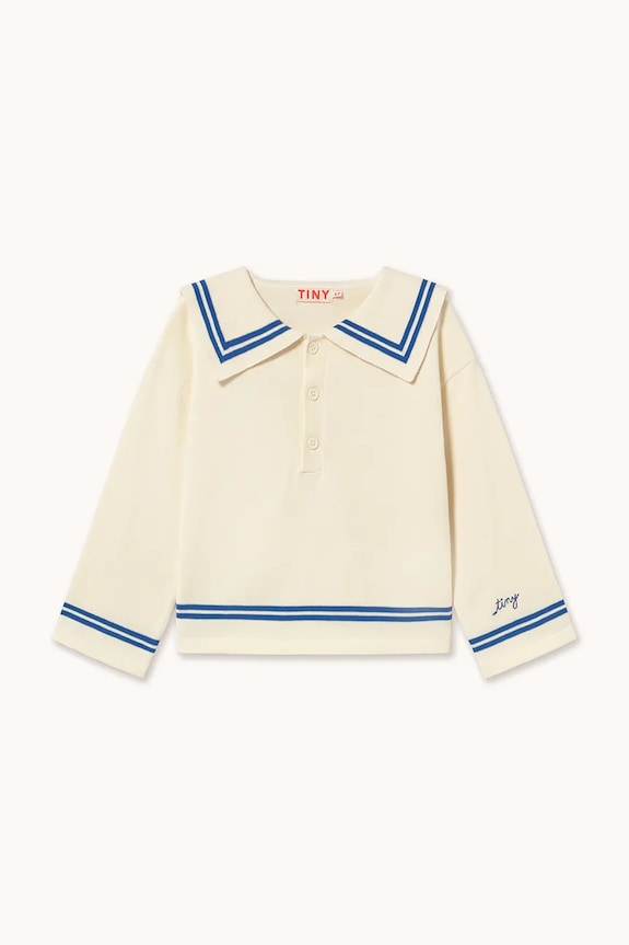Tinycottons pulover de bumbac pentru copii SAILOR TINY CARDIGAN SS26.373 bej SS26