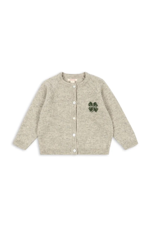 Konges Sløjd cardigan de lână pentru copii BILLI KNIT CARDIGAN KS104701.PPY2 gri SS26