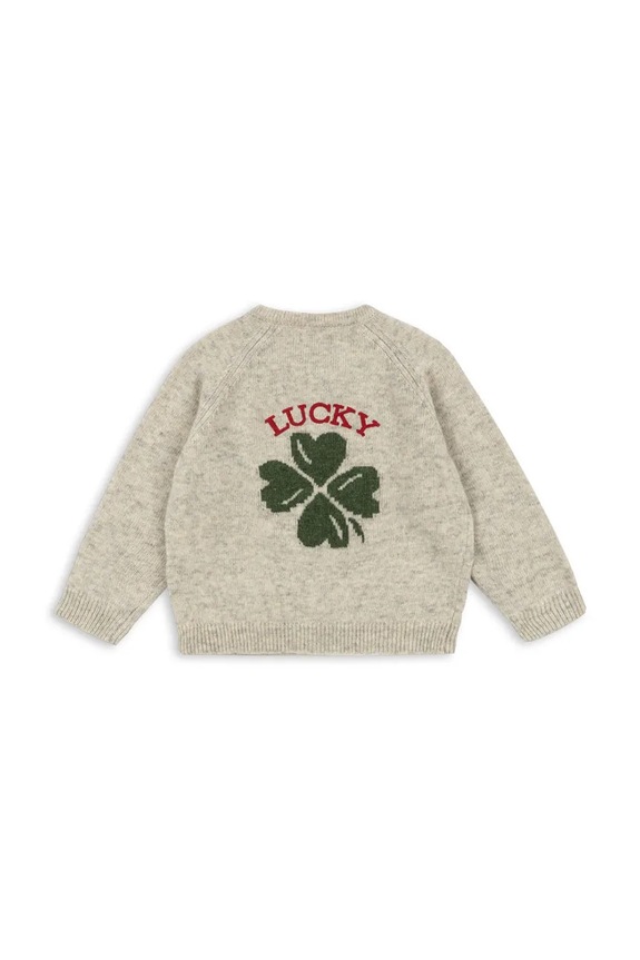 Băieți Konges Sløjd cardigan de lână pentru copii BILLI KNIT CARDIGAN KS104701.PPY2 gri