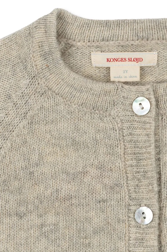 Konges Sløjd cardigan de lână pentru copii BILLI KNIT CARDIGAN KS104701.PPY2 gri