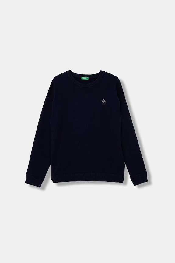 United Colors of Benetton sweter dziecięcy bawełniany granatowy 120YC10A2.G.Stagionale