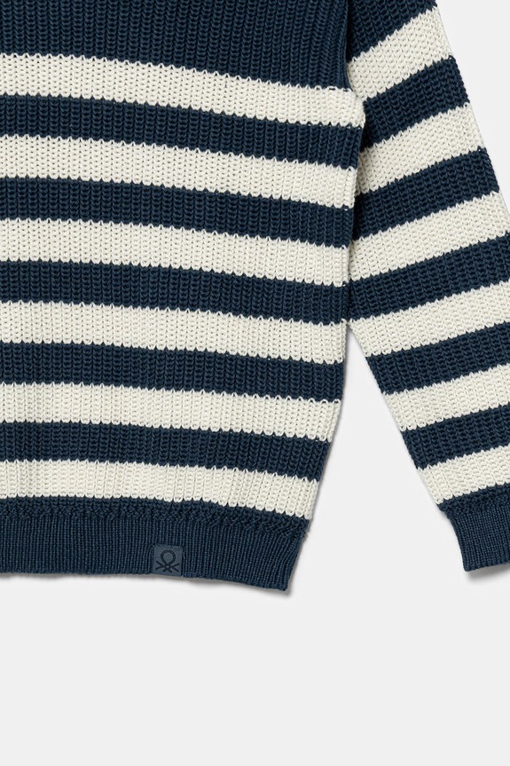 Chłopiec United Colors of Benetton sweter dziecięcy z bawełną 18PFH103B.P.Stagionale granatowy