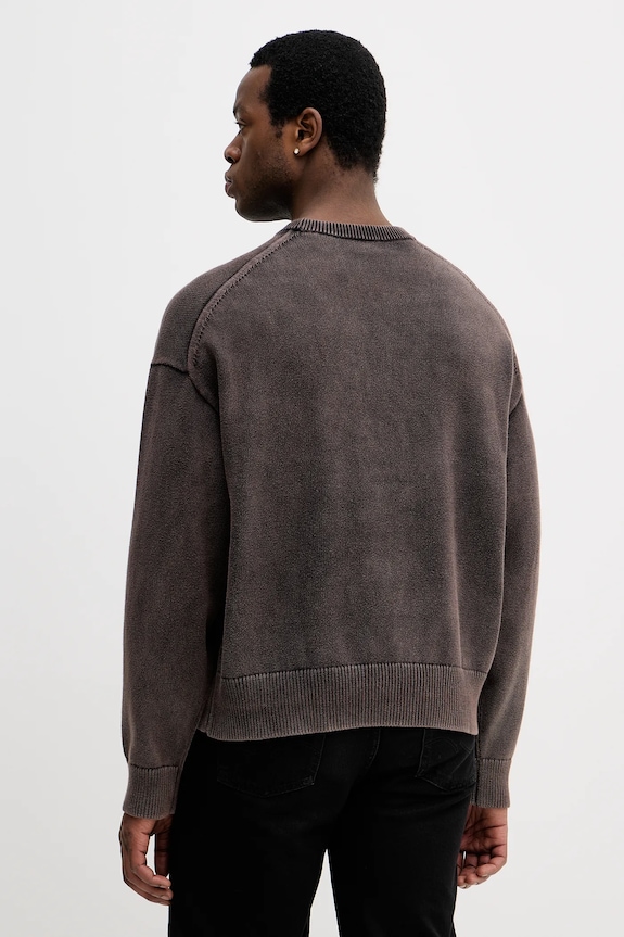 Ρούχα Βαμβακερό πουλόβερ Calvin Klein Jeans LV04RE300G καφέ