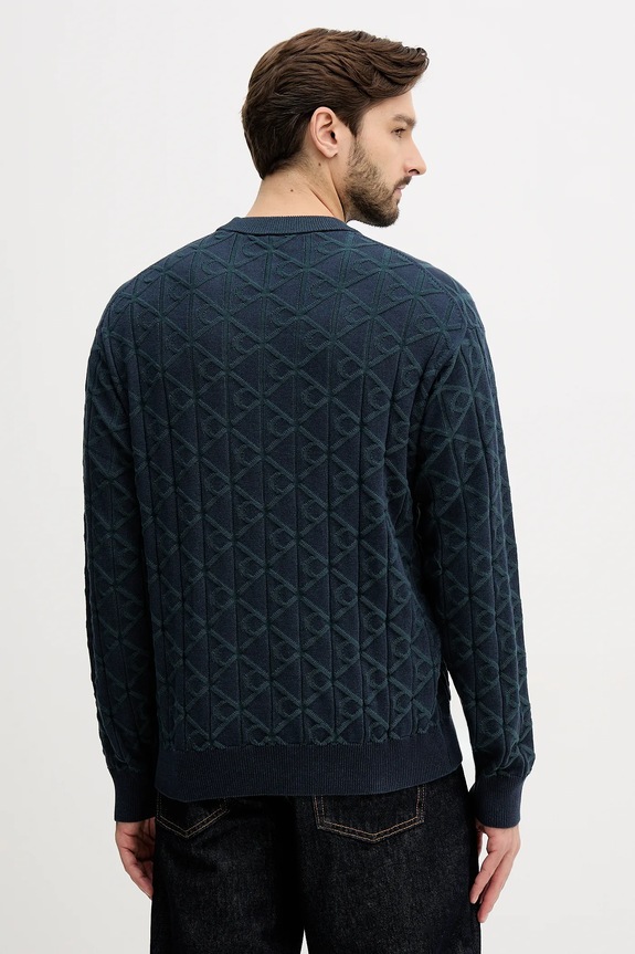 Oblečení Bavlněný svetr Calvin Klein Jeans LV04RE301G námořnická modř