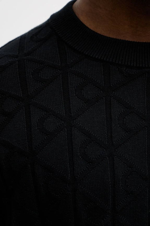 Βαμβακερό πουλόβερ Calvin Klein Jeans μαύρο LV04RE301G