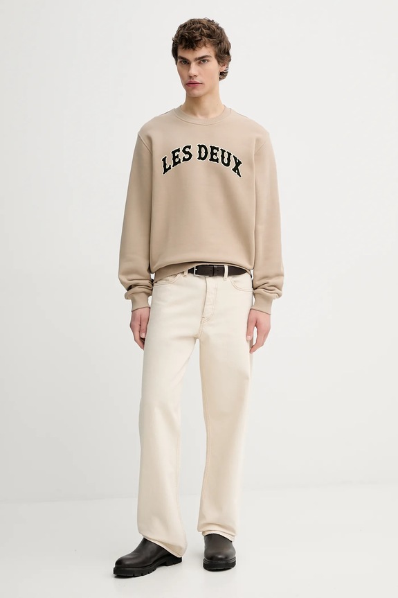 Les Deux bluza bawełniana Brady 1001005 beżowy SS26