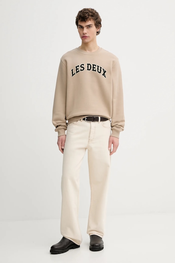 Les Deux bluza bawełniana Brady 1001005 beżowy SS26