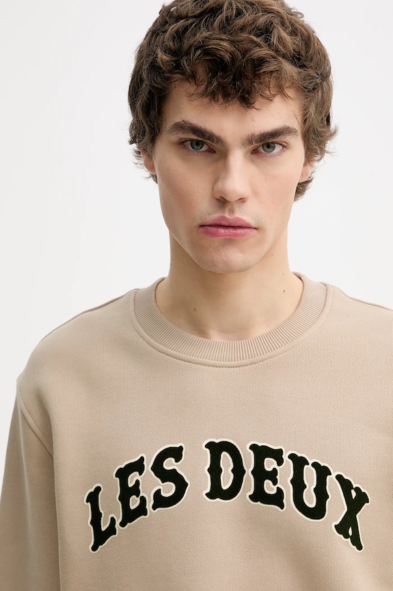 Les Deux bluza bawełniana Brady beżowy 1001005