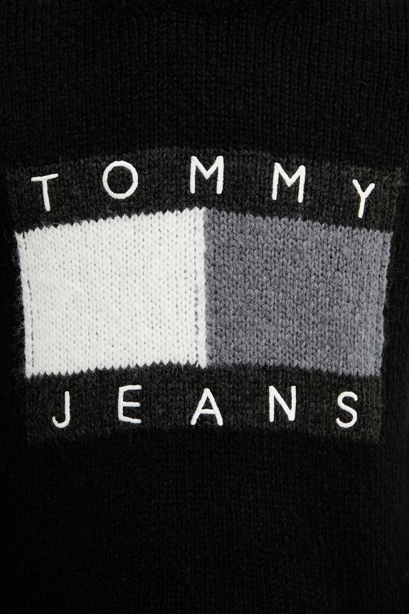 Sveter s prídavkom alpaky Tommy Jeans DM0DM22860 čierna