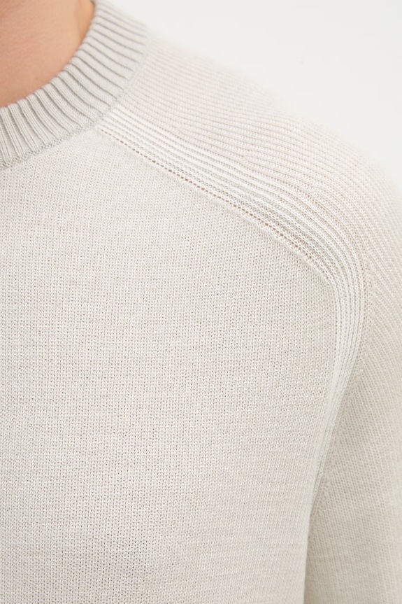 BOSS Orange sweter z dodatkiem wełny Akajer 50555872 szary