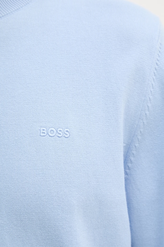 BOSS sweter męski bawełniany Upacas-L 50556344 niebieski