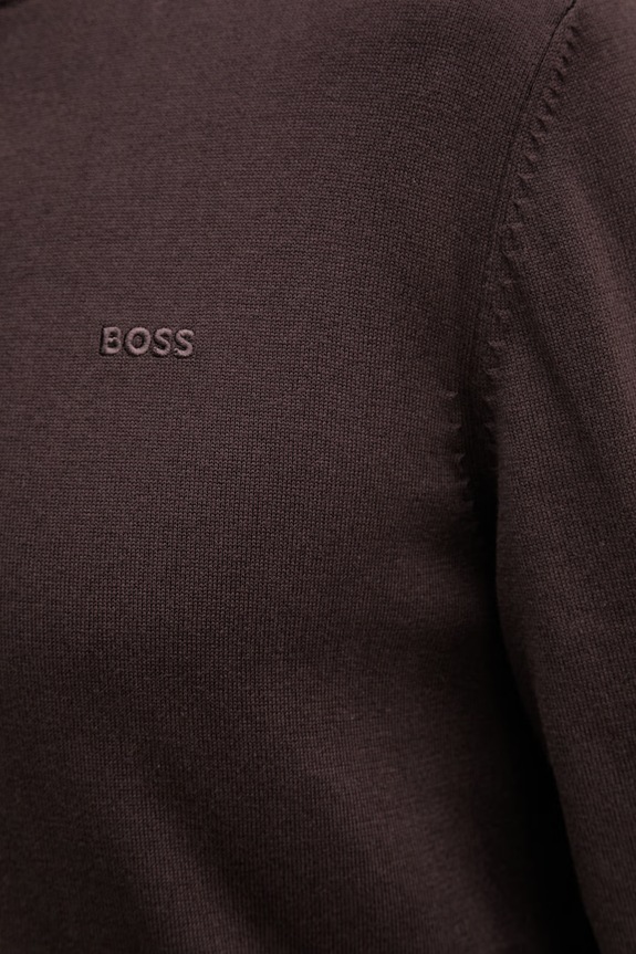 BOSS свитер для мужчин из хлопка Upacas-L 50556344 коричневый