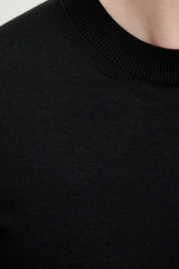 BOSS T-shirt Ανδρικό Μάλλινο H-Umauro 50560476 μαύρο
