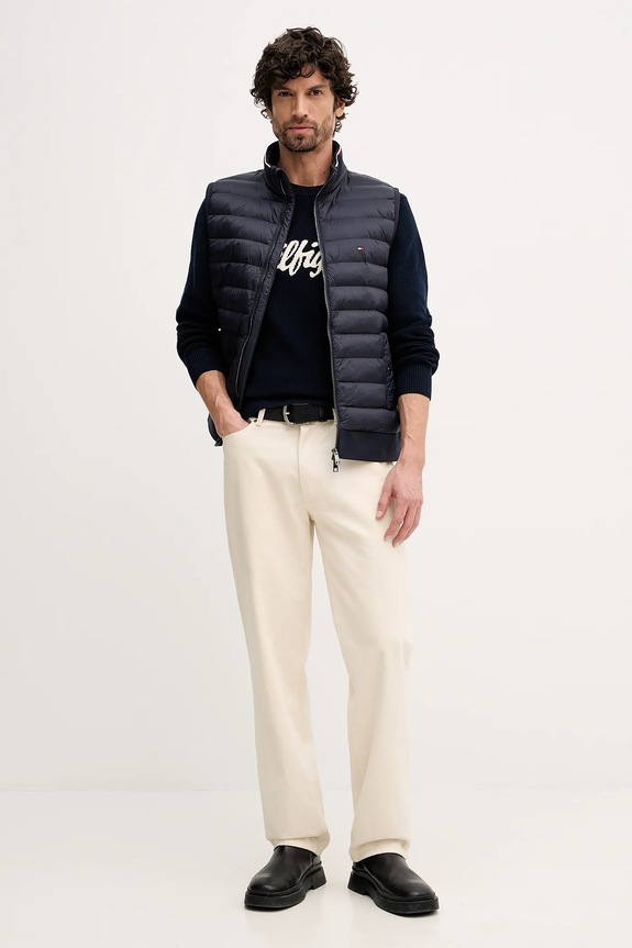Bavlnený sveter Tommy Hilfiger MW0MW41647 tmavomodrá SS26