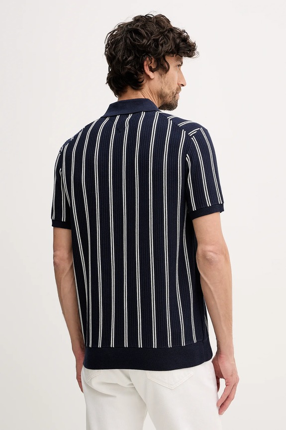 Îmbrăcăminte Tommy Hilfiger polo de bumbac MW0MW41949 bleumarin