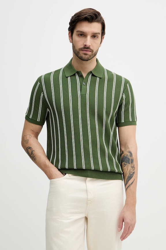 Tommy Hilfiger polo de bumbac regular verde MW0MW41949