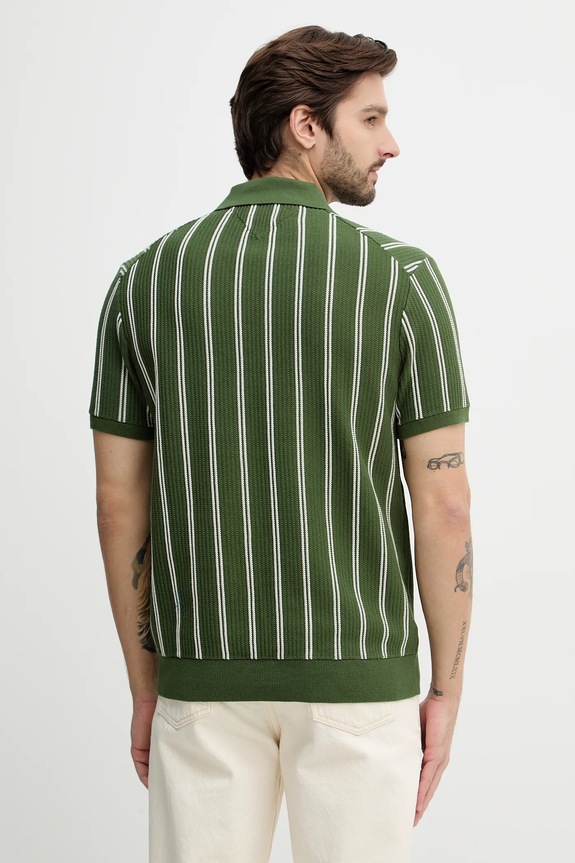 Îmbrăcăminte Tommy Hilfiger polo de bumbac MW0MW41949 verde
