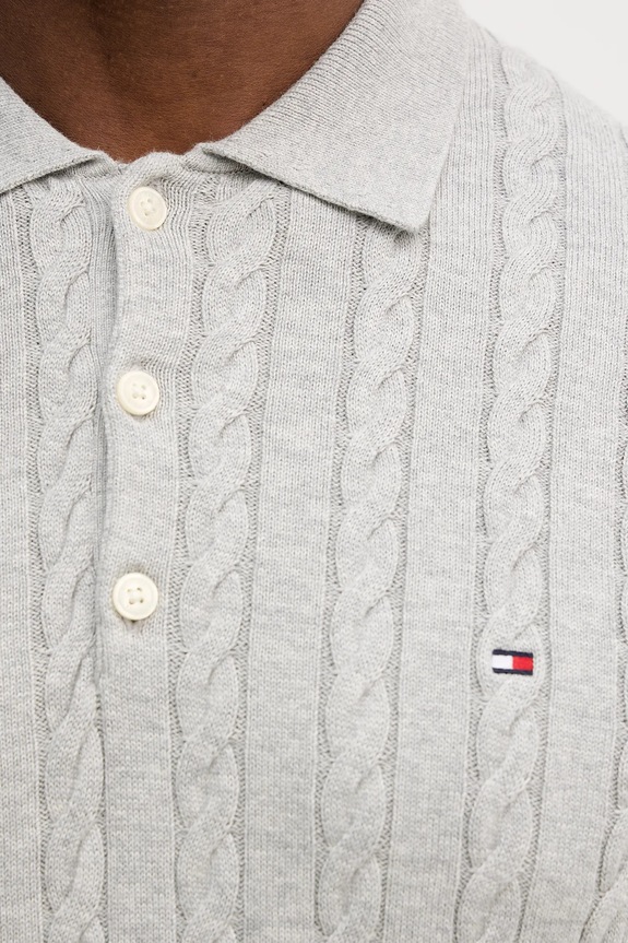 Tommy Hilfiger pamut pulóver MW0MW41955 szürke