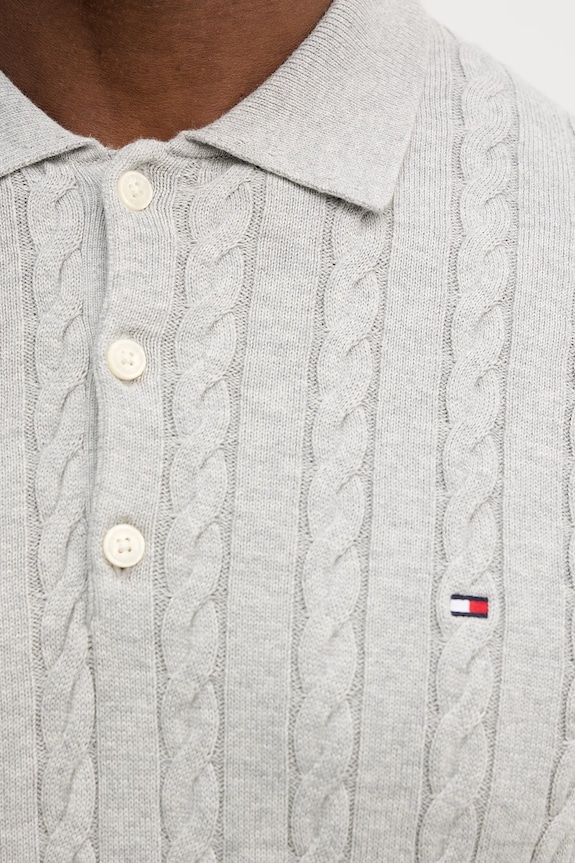 Tommy Hilfiger pamut pulóver MW0MW41955 szürke