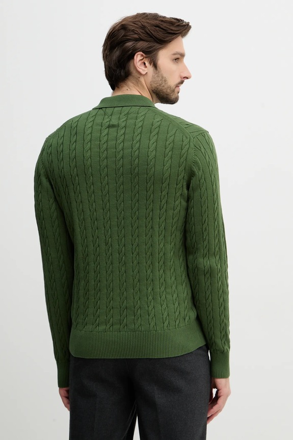 Îmbrăcăminte Tommy Hilfiger pulover de bumbac MW0MW41955 verde