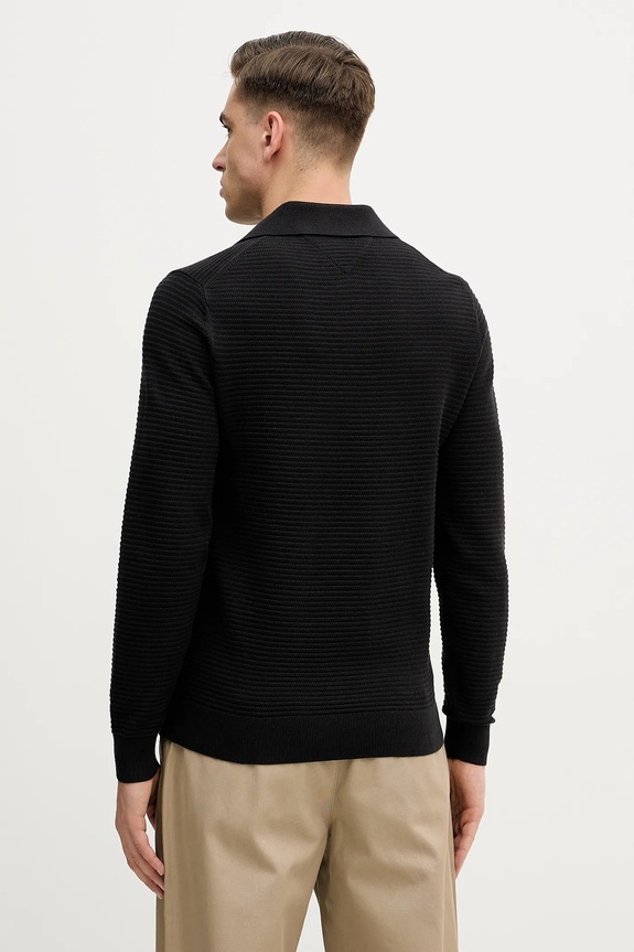 Îmbrăcăminte Tommy Hilfiger pulover de bumbac MW0MW41644 negru