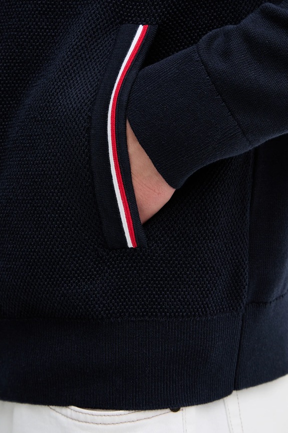 Tommy Hilfiger kardigan bawełniany MW0MW41543 granatowy