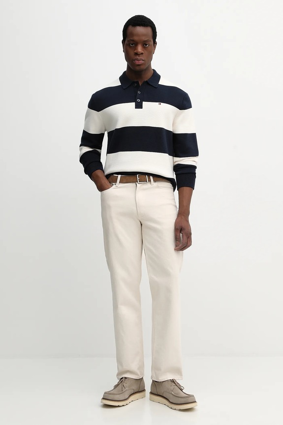 Πουλόβερ Tommy Hilfiger MW0MW41651 σκούρο μπλε SS26