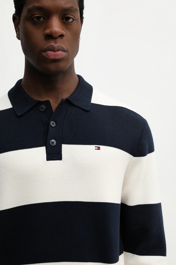 Πουλόβερ Tommy Hilfiger σκούρο μπλε MW0MW41651