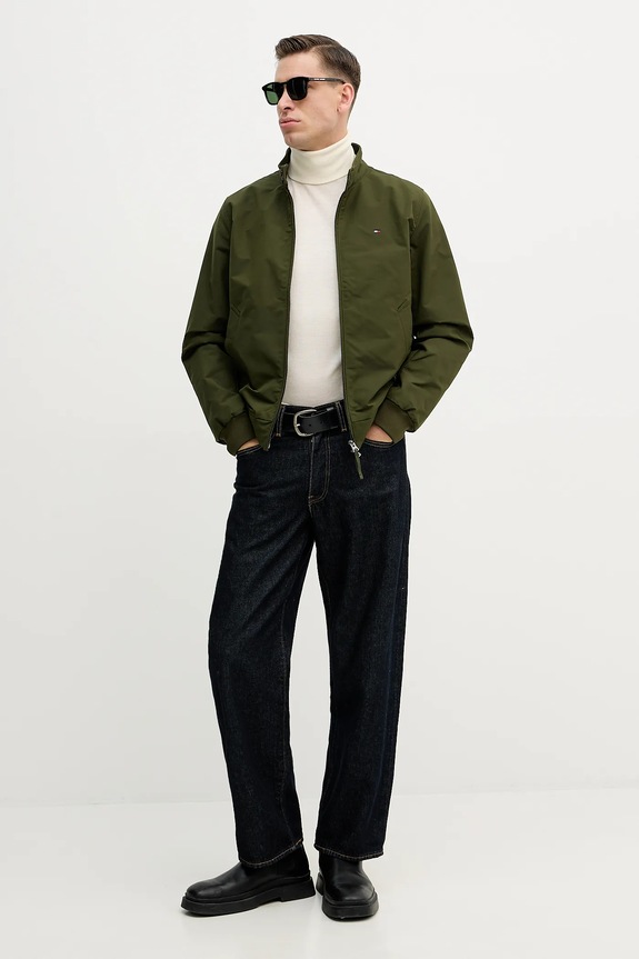 Tommy Hilfiger sweter z dodatkiem wełny MW0MW41816 beżowy SS26