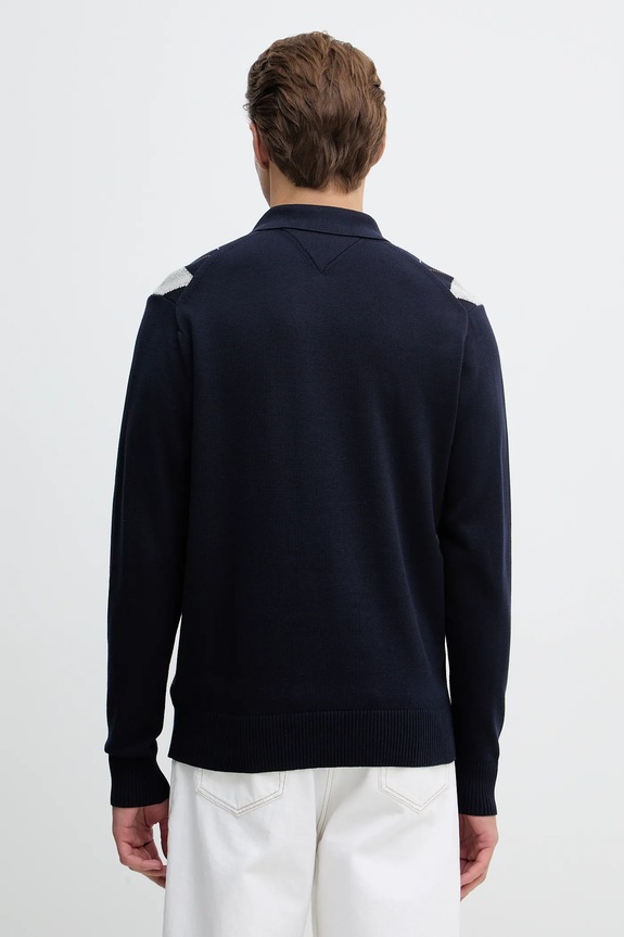 Odzież Tommy Hilfiger sweter bawełniany MW0MW42614 granatowy