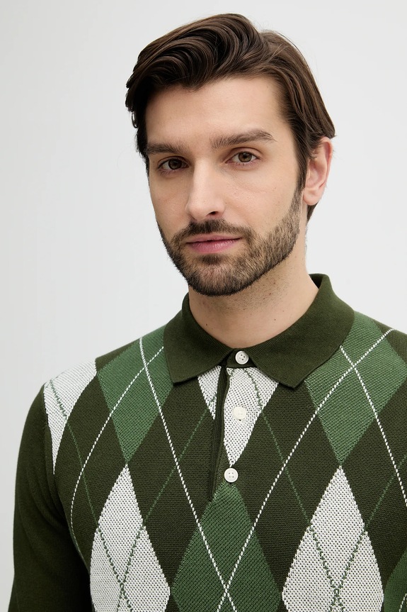 Tommy Hilfiger pulover de bumbac verde MW0MW42614