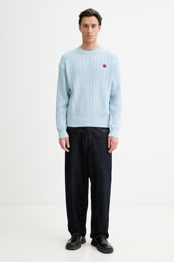 Светр із додаванням вовни Kenzo FG55PU7703LK блакитний SS26