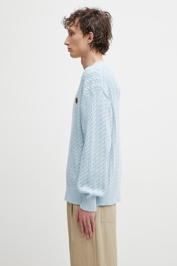 Svetr s příměsí vlny Kenzo FG55PU7703LK modrá SS26
