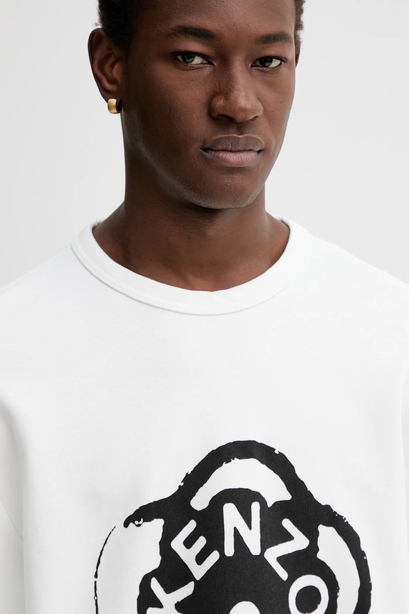 Kenzo hanorac de bumbac alb FG55SW5094MJ