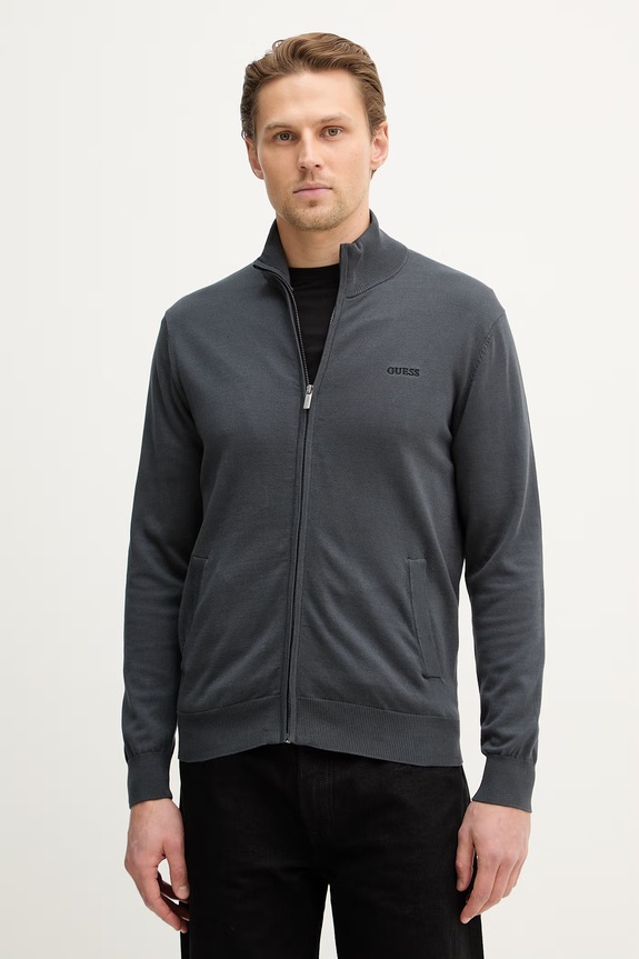 Guess cardigan din bumbac uni gri M6RR18.Z4451