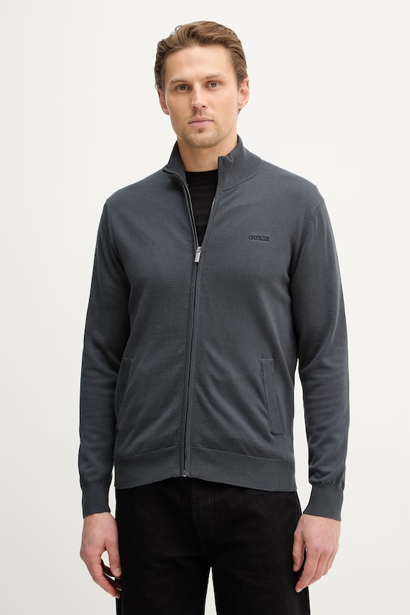 Guess cardigan din bumbac uni gri M6RR18.Z4451